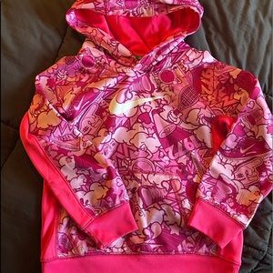Girls 6x Pink Graffiti Therma-Fit Hoodie